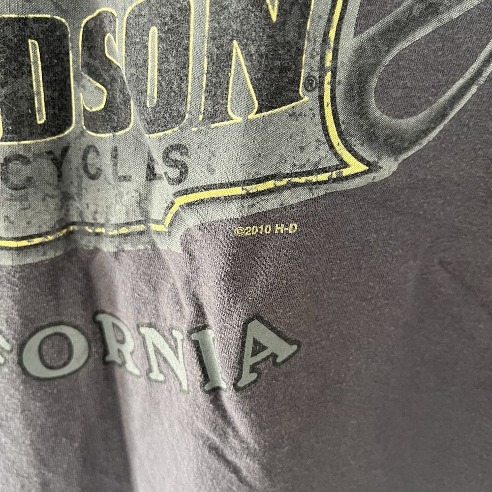 Harley Davidson Shirt Mens Sz XL Gray Helmet Skull Tee Grunge Biker Motorcycles - Picture 16 of 16
